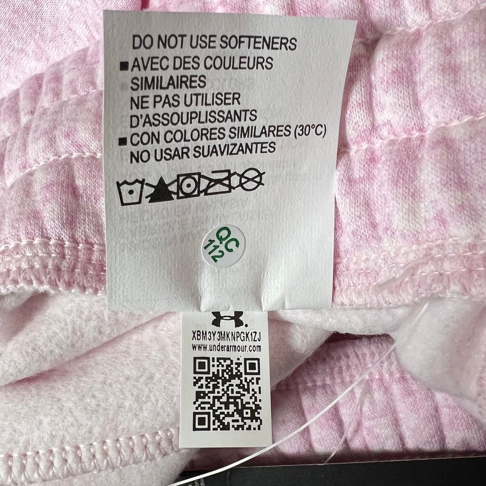 Under Armour Womens Small Pink Tie Dye Rival Fleece Jogger Sweatpants NWT - Picture 5 of 7
